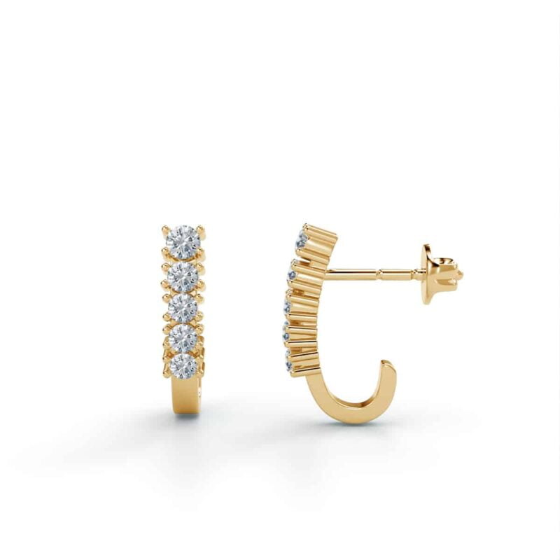 Divorah Vertical Brilliance Arc Studs